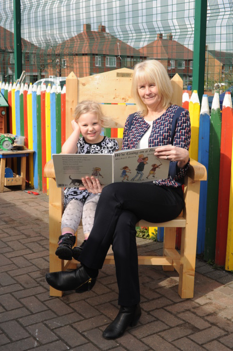 Main image for Storytelling chair proves popular with children