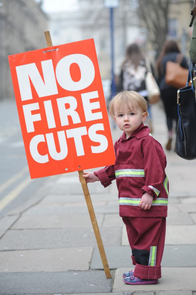 Main image for Firefighter protest over Barnsley cuts