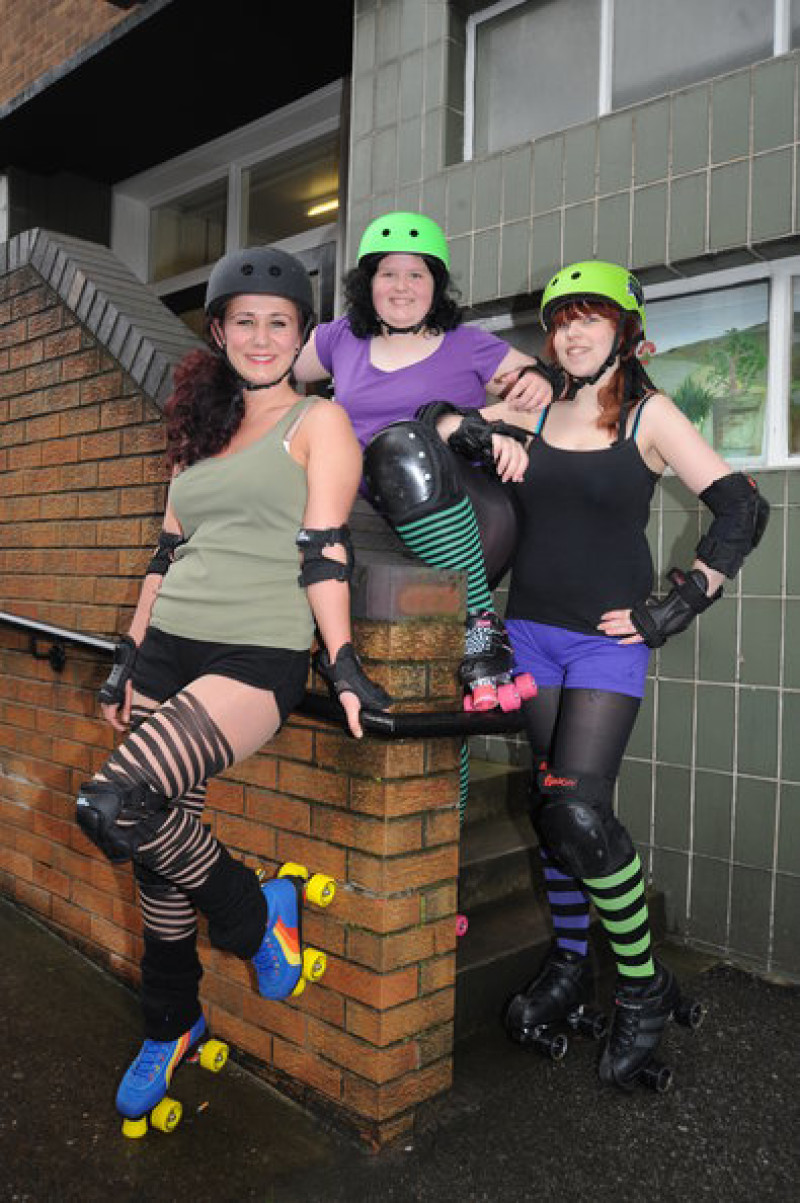 Main image for Ladies have a ball in roller derby team