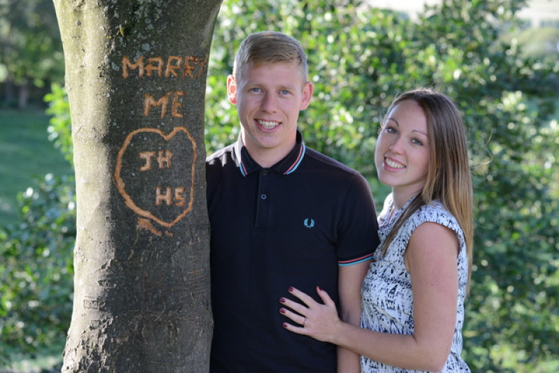 Main image for Penistone man proposes by carving message into tree