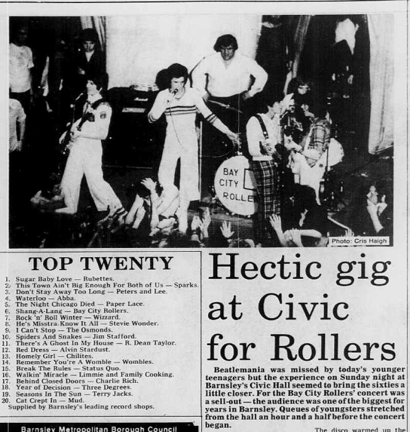 Main image for Chart topping performances at the Civic - looking back to 1974
