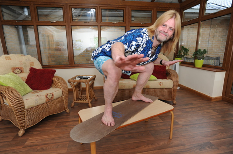 Main image for Vintage surfboard among Hospice's quirky donations