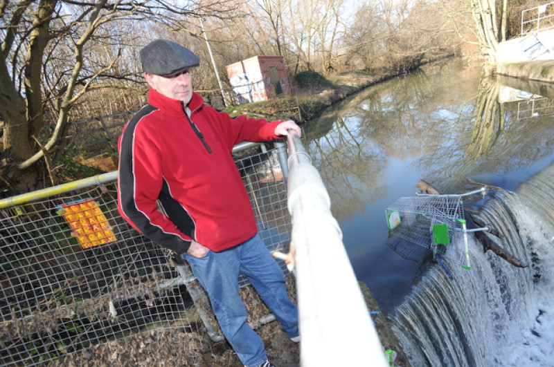 Main image for Residents 'sick to death' of trolleys dumped in river