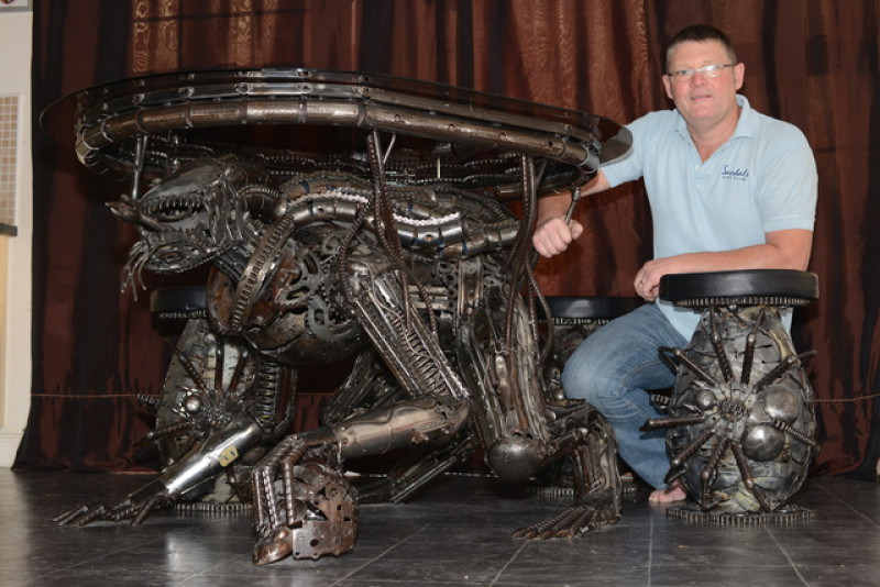 Main image for Barnsley man crafts 'Alien' table