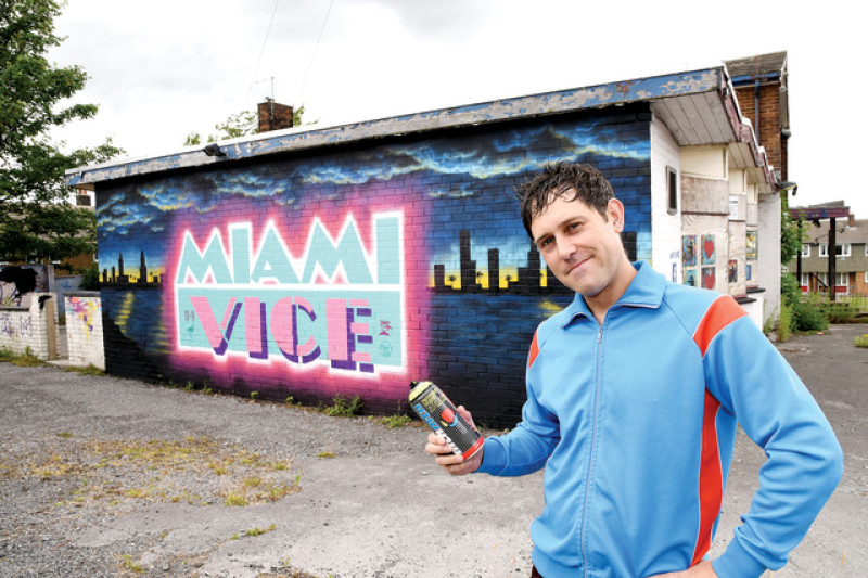 Main image for Graffiti artist brightens up derelict Kingstone pub