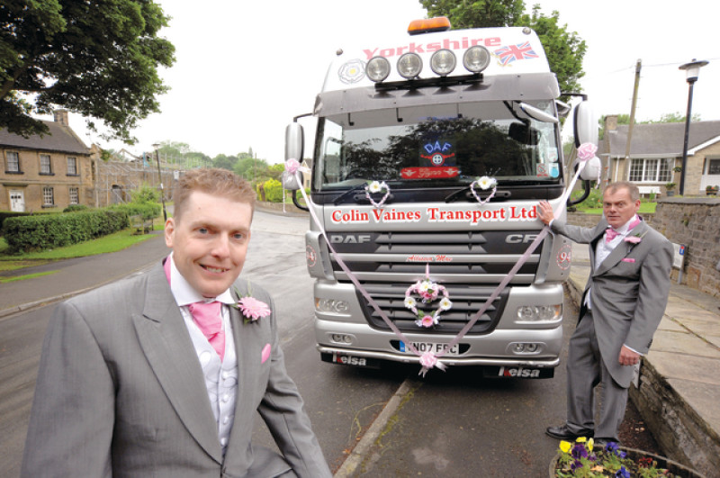 Main image for 'Lorry' love for Barnsley groom