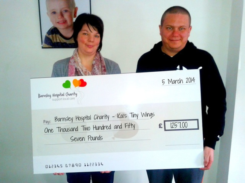 Main image for Couple raise money for Barnsley Hospital in memory of son