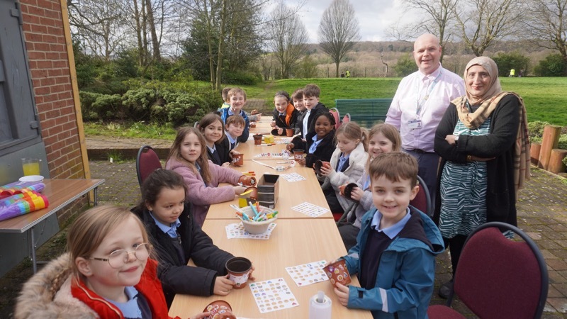 Pupils at Wombwell Park on Tuesday.
