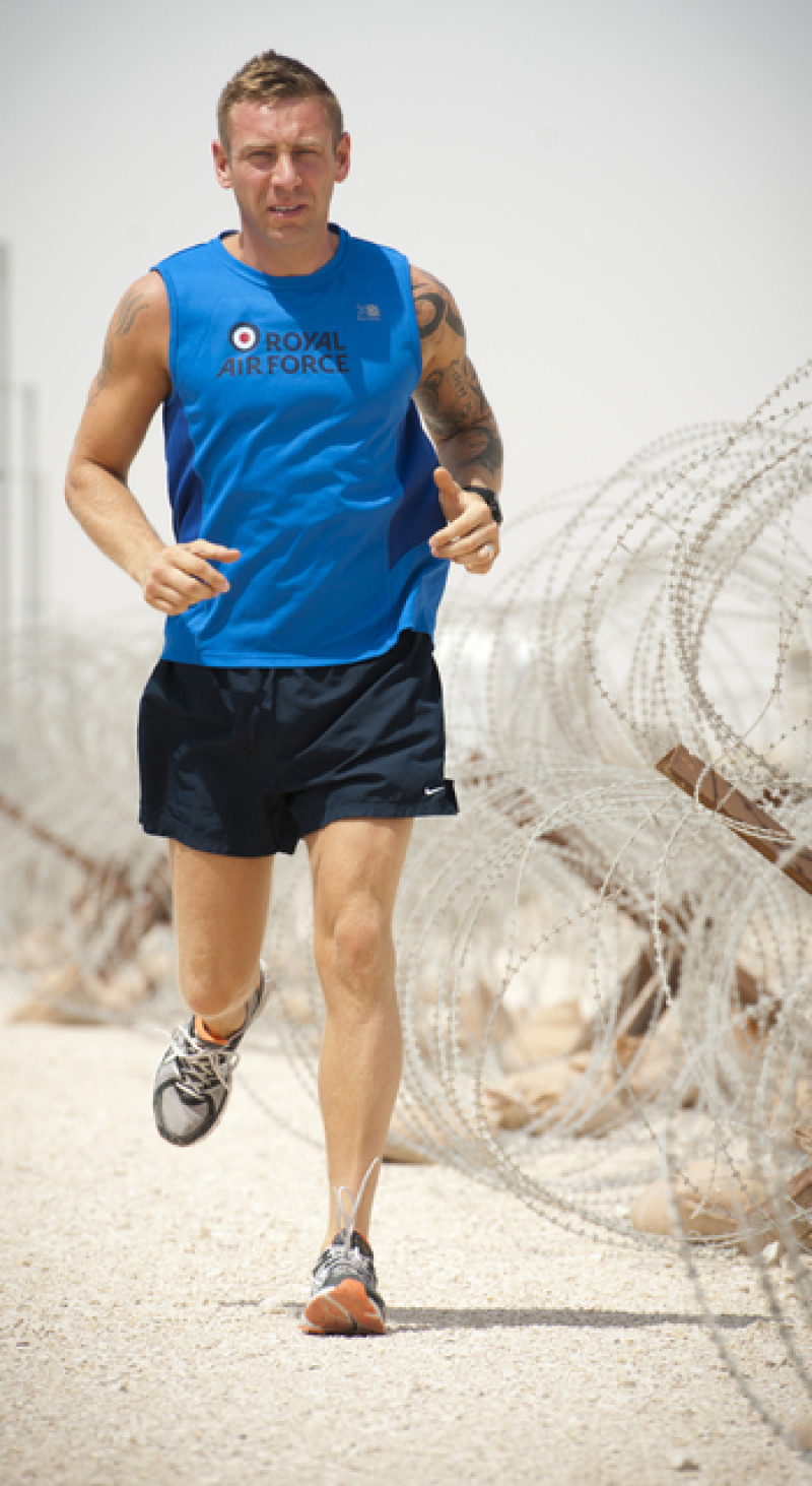 Main image for Airman completes Middle East half marathons