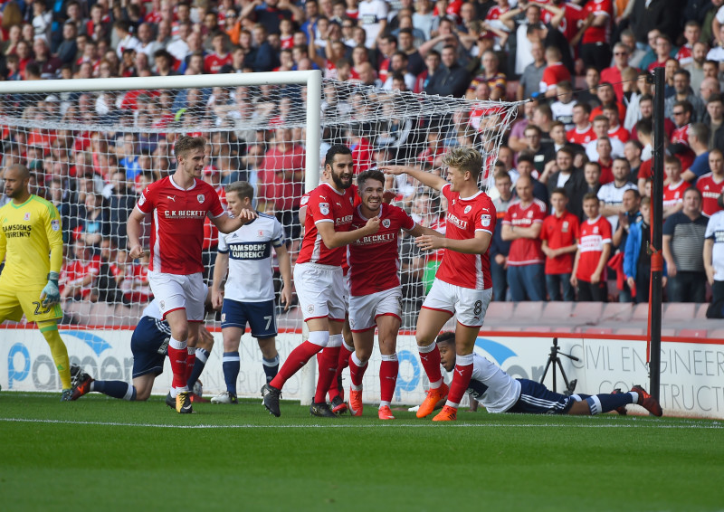 Main image for Three goals in first nine minutes as Barnsley draw 2-2 with Boro