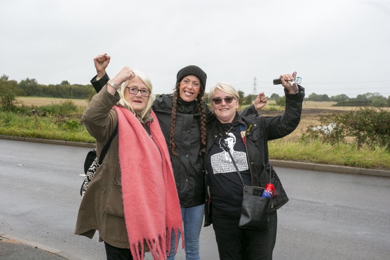 Victory: MU3 Campaigners: Rachel Stewart, Elaine Micklethwaite and Jayne Hulme celebrate a delay in work on Shaw Lane Carlton. Picture Shaun Colborn PD092535