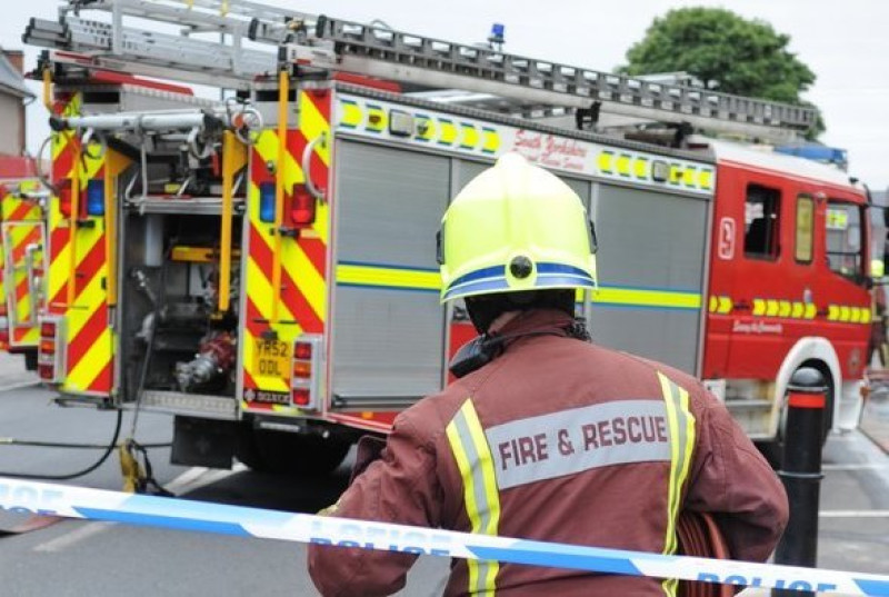 Main image for Man rescued by firefighters after flat blaze