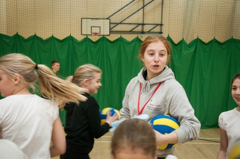 Main image for Pupils introduced to dodge ball by students