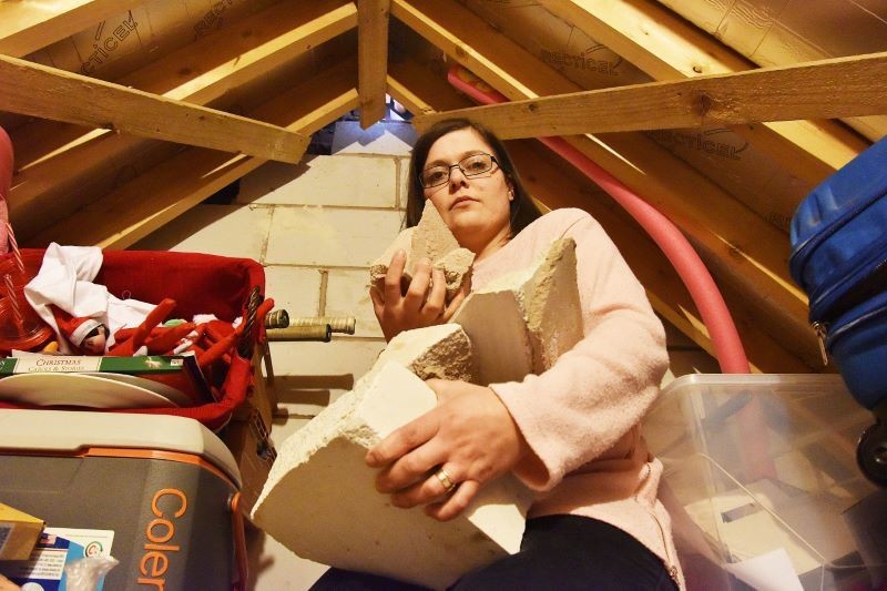 Main image for Brick work collapse leaves mum in a hole