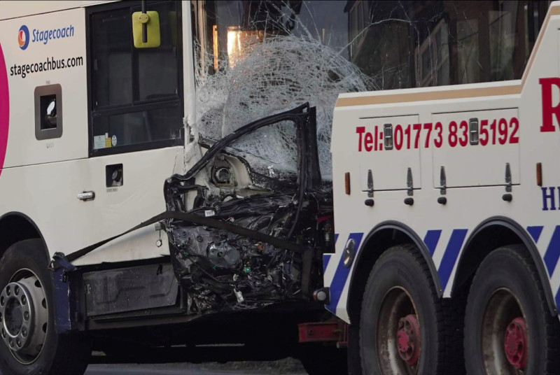 Main image for Two die in bus collision