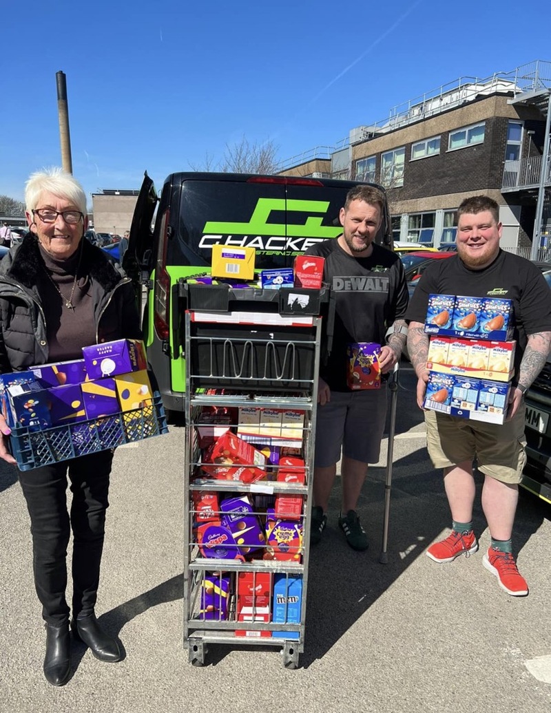 MAMMOTH DONATION: The Royston community came together to support the hospital’s charity by donating 200 Easter eggs to children.