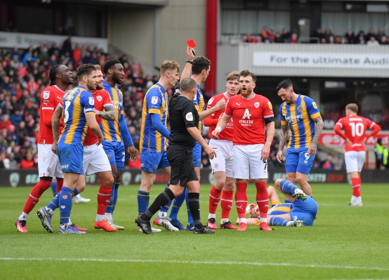 Main image for Barnsley do not appeal Cadden red card