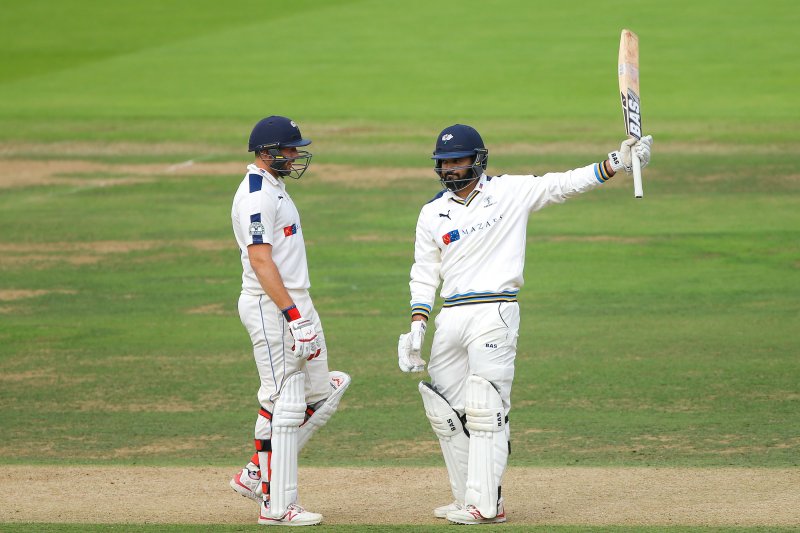 Former team-mates: Azeem Rafiq, right, with Tim Bresnan in 2016. Pictures: SW.