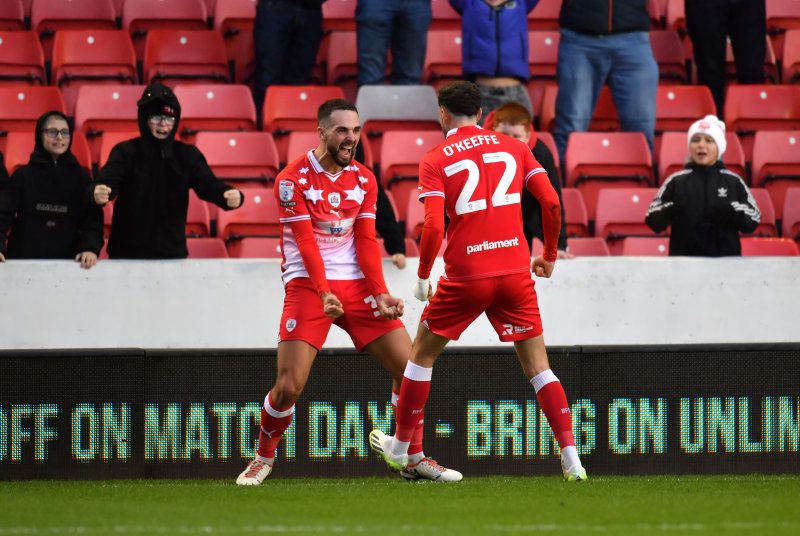 Adam Phillips celebrates his goal against Charlton in December