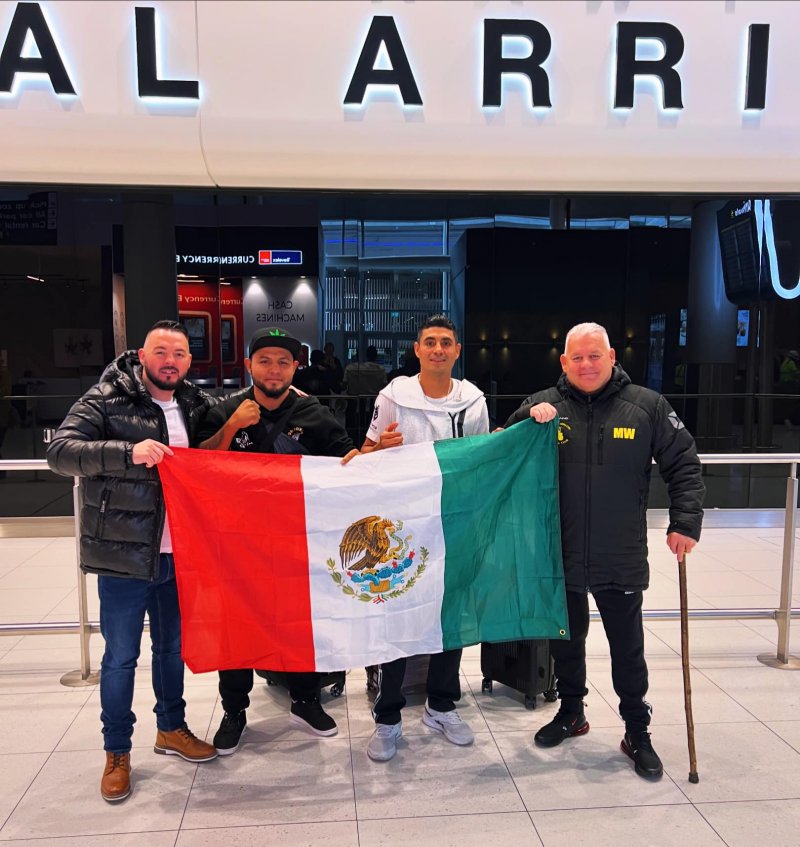 Josh and Mick Wale with Mexican signings Edgar Romero and Ramiro Garcia Lopez