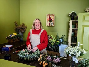Katie Jo Brown at her ‘pipe dream’ florist in Bolton-upon-Dearne.