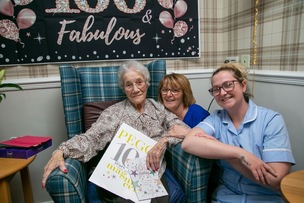 Peggy still loves a party at 100 Image