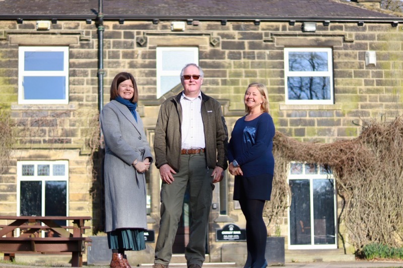 REFURB: Enterprising Barnsley's Rachel Fletcher with Cubley Hall's John Wigfield and Nicki O'Mahony.