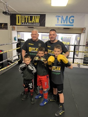 YOUNG CHAMPIONS: Mick and Josh Wale with Mikey, Jack and Jacob Wale.