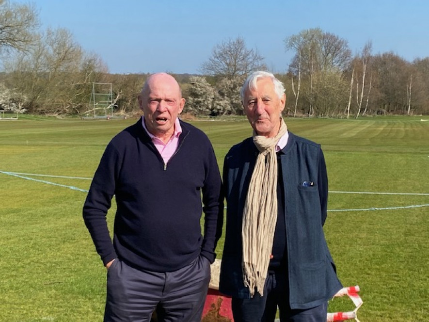 England legend: Mike Brearley, right, with Phillip Hodson at Notton.