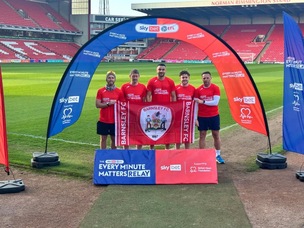 EVERY MINUTE MATTERS: The runners for the Barnsley FC leg of the challenge included Callum Simpson.