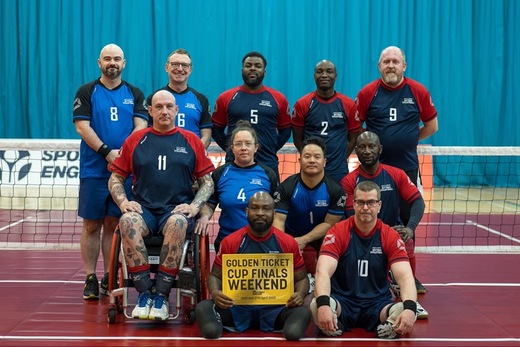 HELP FOR HEROES: Chris, far left, with the team.