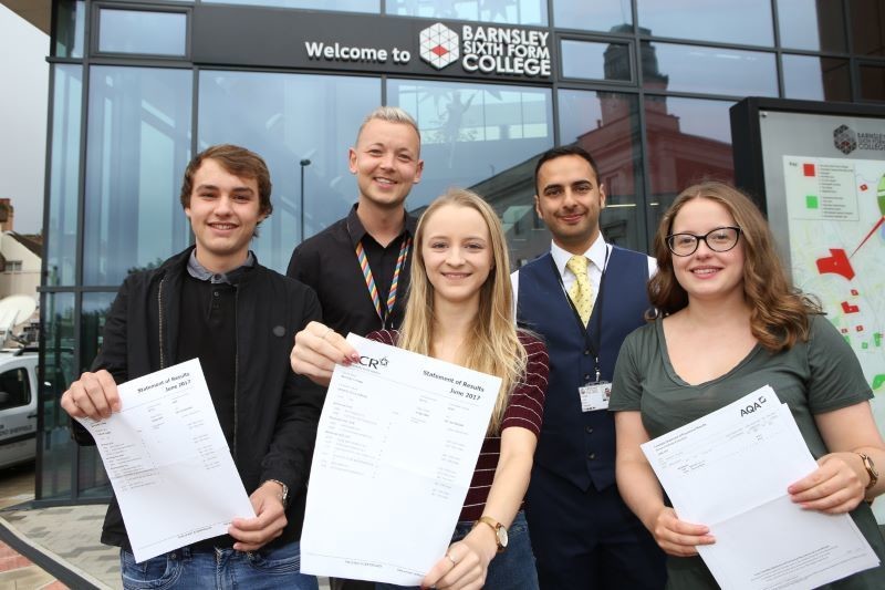 College students celebrate A Level results | Barnsley Chronicle