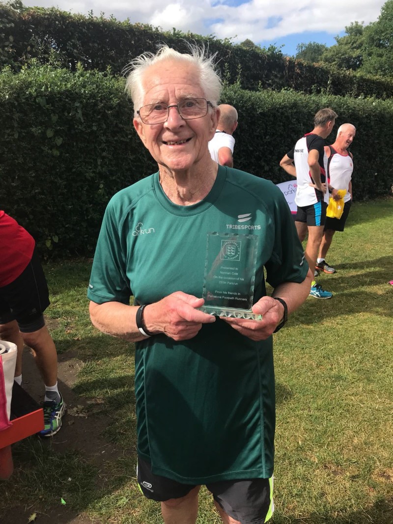 Main image for Norman, 83, completes 250th ParkRun just months after battle with cancer 