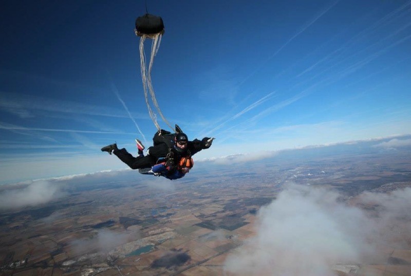 Main image for Skydive raises defib cash