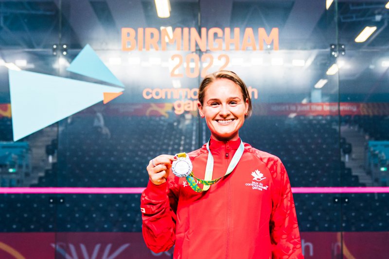 Hollie Naughton with her silver. Picture: Nathan Clarke