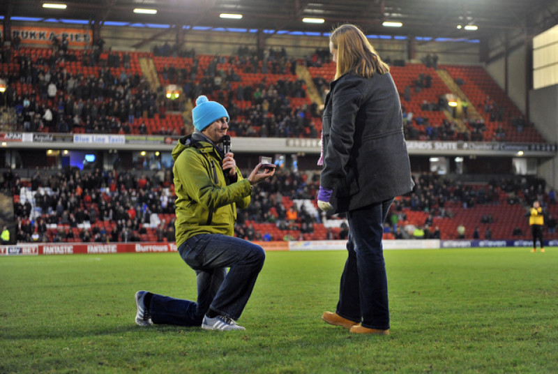 Main image for Barnsey fan pops the question at Oakwell