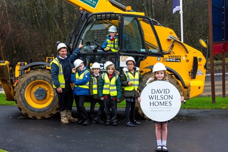 Main image for School pupils visit building site