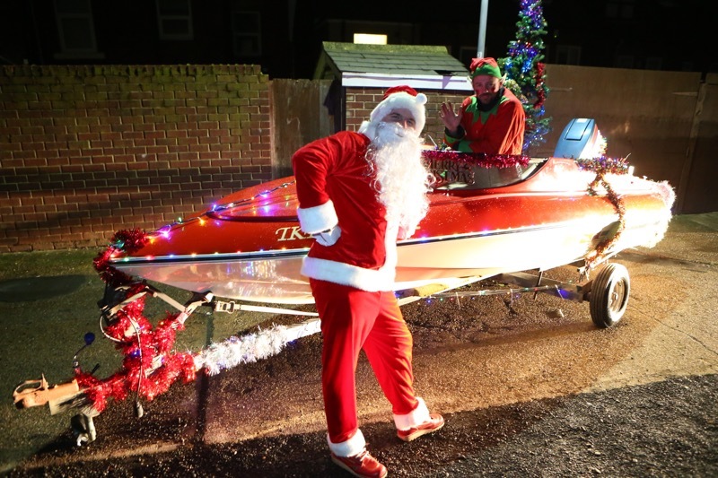 Main image for Santa spotted on speed boat...