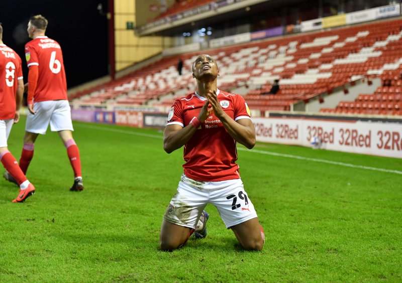 Main image for Victor thrilled with 1st Oakwell goal since 2018