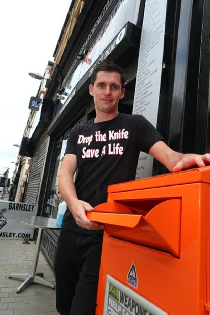 Main image for Business owner calls for more knife amnesty bins