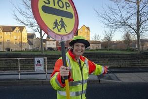 Main image for Lollipop lady arrives at notorious road...