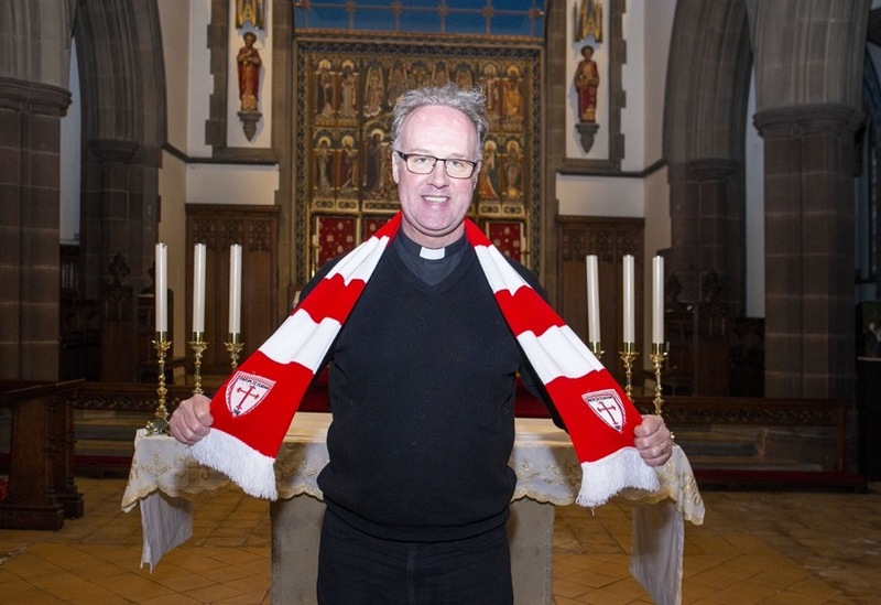 Main image for Vicar toasts new role