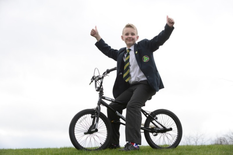 Main image for Pupil rides away with new BMX