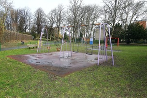 Vandalised Cudworth Park playground.