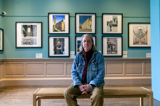 TOP SNAPPER: Tate Gallery Photographer Andy Dunkley with his exhibition at Cannon Hall Museum. Picture Shaun Colborn PD092882