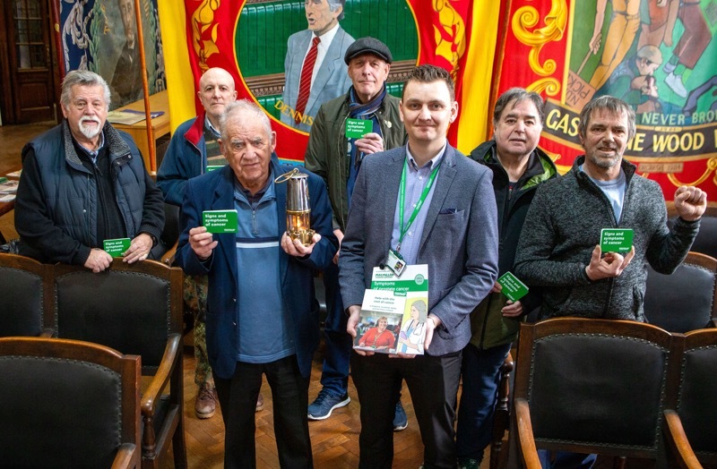 MINER COMFORT: Ex-Miners from all over the area, attended the miners winter comfort session, held in the miners hall Barnsley during the week,on hand was the local branch of Macmillan cancer support hosted by Matt Goodwin, who offered advice on how to cope. Picture Shaun Colborn PD092887