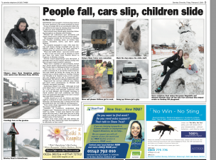 Main image for FROM THE ARCHIVES: Town shivered as worst snow in years blanketed the town