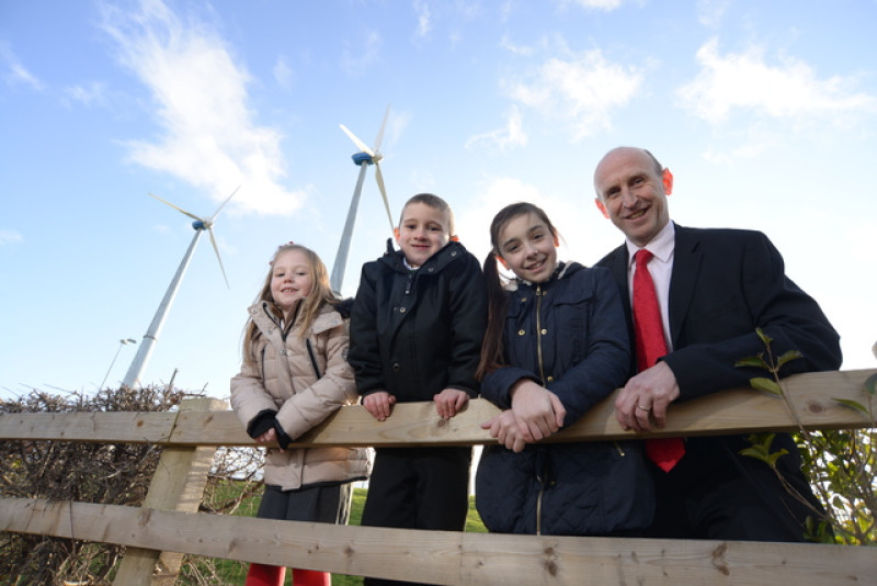 Main image for Dearne MP unveils new wind turbines