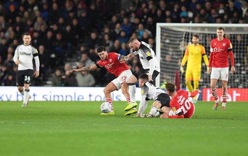 Main image for Barnsley fail to spoil Rooney return as they lose at Derby County