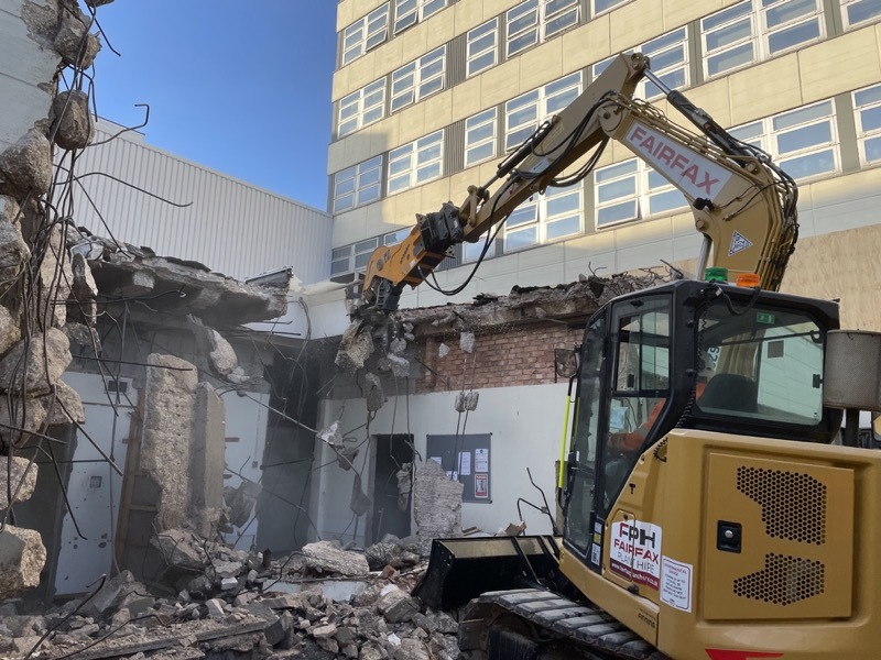 Main image for Demolition work begins at hospital